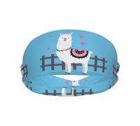Moisture Wicking Performance Fabric Cute Alpacas Sports Sweatband