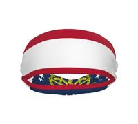 Moisture Wicking Performance Fabric Georgia State Flag Sports Sweatband