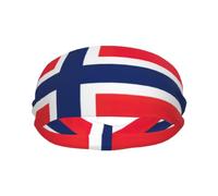 Moisture Wicking Performance Fabric Norwegian Flag Sports Sweatband