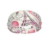 Moisture Wicking Performance Fabric Romantic Paris Eiffel Tower Bycicle Sports Sweatband