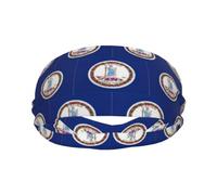 Moisture Wicking Performance Fabric Virginia State Flag Sports Sweatband