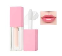 Moisturising Crystal Lip Glaze in Soft Pink - Lightweight Hydrating Gloss with Subtle Tint, High Shine Finish for Long Lasting Comfort, Natural Colour Enhancement in Daily and Evening Makeup Looks