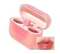 Moisturising Lip Gloss - Double Matte Clay, Case in Headphone Design, Long-Lasting Lip Gloss, Tint with Heart Applicator, Complete Care for Soft and Radiant Lips