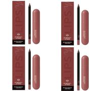 Moisturising Lip Gloss & Liner Duo with Niacinamide and Hydrolysed Collagen - Smooth Finish for Soft, Defined Lips (4pcs)