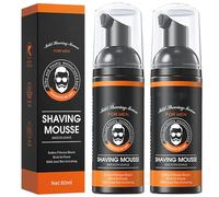 Moisturising Shaving Mousse, Protective Shaving Mousse With Moisturising Ingredients, Men'S Shaving Foam Enriched With Glycerine And Glycine,Soothes Protects Sensitive Skin Cleanses Comfortably(2pcs)