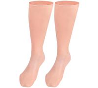 Moisturising Socks Anti Slip Elastic Silicone Socks for Women Comfortable Overnight Gel Reusable Foot Moisturiser for Repairing Dry Feet, Cracked Heel Skin Color.