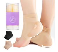 Moisturising Socks for Cracked Heel Treatment, Heel Spell for Dry Skin or Rough Heels, with Shea Butter and Vitamin E, Lotion Silicone Toeless Socks, Comes with Heel Cream for