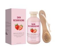 Moisturizing Body Lotion for Smooth Skin, Strawberry Skin Renewal Cream with Brush, Strawberry Leg Treatment, Gentle Body Care with Delicate Fragrance, Body Lotion for Hydrated Skin (1)