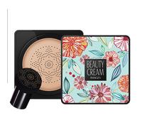 Moisturizing Cushion BB Cream Natural Beige with SPF, Full Coverage Waterproof Foundation