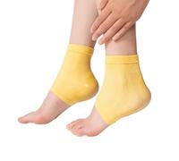 Moisturizing Heel Socks for Dry Cracked Feet Women and Men Foot Care Spa Lotion Moisture Toeless Pedicure Socks Relief Bursitis, Tendonitis (376-YE-5pcs)