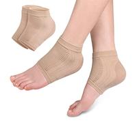 Moisturizing Heel Socks, Soft Gel Lined Toeless Spa Heel Treatment Socks, Overnight Sleep Moisturizing Socks, Open Toe Socks, Soften and Hydrate for Dry Rough Cracked Heels, Foot Calluses (Skin)