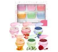 Moisturizing Lip Balm Set, 6 Pieces Lip Balm, Refreshing Texture Lip Repair Balm, Fruit Lip Repair Balm Multipack, Lip Salve for Soft and Smooth Lips, Reduce lip Lines And Wrinkles