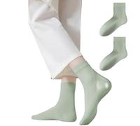 Moisturizing Socks for Dry Cracked Feet, Gel Spa Socks for Cracked Heel Treatment, Overnight Foot Care Socks for Women, Reusable Self Care Spa Gifts, 2 Pairs Fit Size 3-8 (Green)