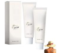 Moisturizing Sunscreen Lotion, Sunblock, Naturally Soothing After Sun Care, Cooling Moisturiser Face Cream, Improve Hyperpigmentation, Non-Greasy Velvet Finish (2Pcs)
