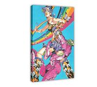 MOIT Anime JoJo's Bizarre Adventure 5 Canvas Poster Bedroom Decor Sports Landscape Office Room Decor Gift Frame-style 24x36inch(60x90cm)