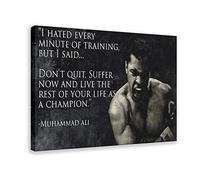 MOIT Muhammad Ali Inspirational Quotes Canvas Poster Bedroom Decor Sports Landscape Office Room Decor Gift Frame-style 16x24inch(40x60cm)