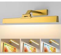 MOITA Picture Lights for Wall, 5000mAh Battery Operated Wall Lights with Remote, Rechargeable LED Picture Lights, Cordless Dartboard Lights Gold 40CM