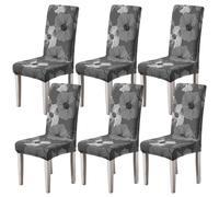 Moiubik Chair Covers Slipcovers Stretch 4/6 PCS Removable Washable Dining Chair Protector High Back Dining Chair Covers for Hotel,Dining Room,Ceremony,Banquet, Kitchen, Home(flower poppy,6PCS)