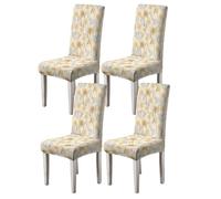 Moiubik Chair Covers Slipcovers Stretch 4/6 PCS Removable Washable Dining Chair Protector High Back Dining Chair Covers for Hotel,Dining Room,Ceremony,Banquet, Kitchen, Home(dandelion,4PCS)