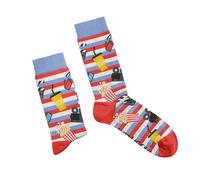 MOJA LDN Premium Funky Bamboo Socks - Soft and Stylish Bamboo Socks - Eco Friendly and Durable Men & Women Socks (UK, Numeric, 3, 8, Regular, Regular, Women, Movie Night)