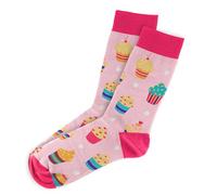 MOJA LDN Premium Funky Bamboo Socks - Soft and Stylish Bamboo Socks - Eco Friendly and Durable Men & Women Socks (UK, Numeric, 3, 8, Regular, Regular, Women, Cupcakes)
