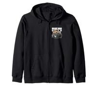 Mojave Road California Nevada Overlanding Cartoon Design Zip Hoodie