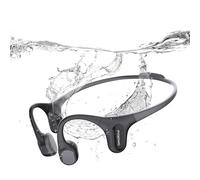 mojawa Run Plus Bone Conduction Sports Headphones, Open-Ear, Bluetooth 5.2, 32GB MP3, IP68 Waterproof, Noise-Cancelling Mic, for Swimming, Running, Cycling, Hiking, Surfing, Gym, and Workout, Black