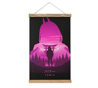 MOJDI Scroll Power Chainsaw Man Hangers Poster DIY Wall Fabric Decor Hanging Paintings Frame Kit Holder For Living Room