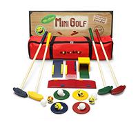 moji workshop Wooden Kids Golf Set - Quality Crazy Golf Age 3+ and Mini Golf Set - Wooden Toys for Indoor-, Outdoor- and Garden Games