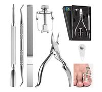 MojiDecor Ingrown Toenail Filae and Ingrowing Toenail File, Professional Nail Care Set 6PCS Premium Stainless Steel Manicure Pedicure Set, Nail Nipper Nail Slider Nail File and Ingrown Toe Tool