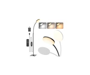 Mojimdo LED Floor Lamp with Remote, 1H Timer Reading Standing Lamps with 3 Color Temperature & 5 Brightness Levels, Dimmable Floor Lamp for Living