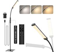 Mojimdo LED Floor Lamp with Remote, Touch Control Bright Floor Lamps, Dimmable 3 Color Modes&10 Brightness Standing Lamp, Flexible Arm Reading Lamp for Living Room Bedroom Office-USB Adapter Included