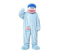 mojingder Funny Silly Nnesie for Kids Ultra Soft Plush Hooded One-Piece Soft Fabric Long Sleeves Fun Cozy Relaxing Cute big mouth monster Green Plush Monster Cozy Onesie for Kids