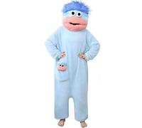 mojingder Silly Big Mouth Monster Onesie,Kids Funny Monster Fun and Cozy Warm Home Fleece Hooded Soft Plush Jumpsuit for Boys Girls,Fancy Dress Halloween Costume Outfits 2-13 Years