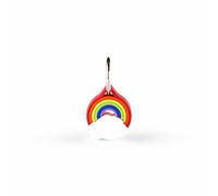MOJIPOWER, AirTag Keyring, AirTag Case, Metal Ring, Funny AirTag Keychain, Apple Airtag Accessories for Keys, Rainbow Model