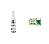 Mojito Cocktail Bundle with BACARDI Carta Blanca Superior White Rum, 70cl / 700ml + Fever Tree Classic Mojito Mixer 4x150ml
