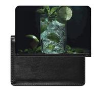 Mojito Cocktail Passport Holder & Travel Wallet Passport Cover Protector Essentials with Credit Card Slots