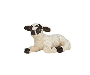 MOJO Black Faced Lamb Lying down Farm Animal Model Toy Figure