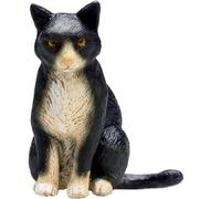 MOJO Cat Sitting Black and White Pet Farm Animal Model Toy Figure