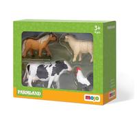 MOJO - Farmland Fun Starter Set with Shetland Pony, Holstein Cow, Romney Sheep E