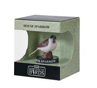 MOJO | House Sparrow Garden Bird Enthusiast Collection Series 1, Hand-Painted Figurines, Wildlife Collectibles, Toys, Detailed Sculptures with QR Code for Fun Facts