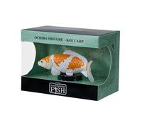 MOJO | Ochiba Shigure Koi Carp Hand-Painted Fish Figurine, Orange and White, Decorative Model, Enthusiast Collection Series 1, Japanese Style (Ochiba Shigure Koi Carp)