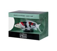 MOJO | Showa Sanshoku Koi Carp Hand-Painted Fish Figurine, Black, White and Red Decorative Model, Enthusiast Collection Series 1, Japanese Style (Showa Sanshoku Carp)