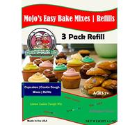 Mojo Stuff Galore Mojo's Children's Easy to Bake Oven Mixes | Play Toy Oven 3 Pack Refill | Cookies and Cupcakes Ultimate Baking Supplies | Super Pack Net Wt 7.4 oz