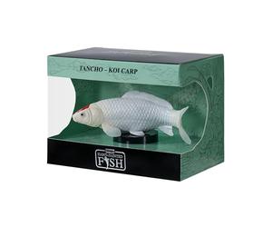 MOJO | Tancho Koi Carp Hand-Painted Fish Figurine, White and Red Decorative Model, Enthusiast Collection Series 1, Japanese Style (Tancho Koi Carp)