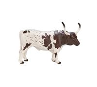 MOJO - Texas Longhorn Bull Figurine|Hand-Painted Toy Figure | Farmland Collection | True to Life & Highly Detailed | Designed in UK