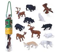 Mojo WOODLAND WILDLIFE MINI WORLD 12pc Playset animals minis set collectibles