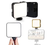 MOJOGEAR 64-LED Multi Color Mini Video Light - for Smartphone and Camera - 2,000 mAh Battery - Camera Light - Black