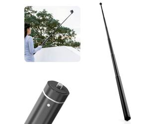 MOJOGEAR Selfie Stick Extra Long - 160cm - Multifunctional with 1/4 inch screw hole for phone holder/camera/microphone - Sturdy metal - Black