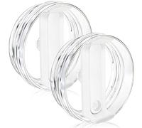 Mojoker 2 Pcs White Skinny Tumbler Lid Replacement, 40 OZ Tumbler Lid Compatible for Stanley, Spill Proof Splash Resistant Tumbler Covers Fit for Stanley Tumbler and More Coffee Mugs